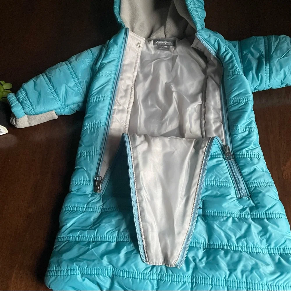 Eddie Bauer Blue Bunting Bag Snowsuit Size 0-3 Months Unisex